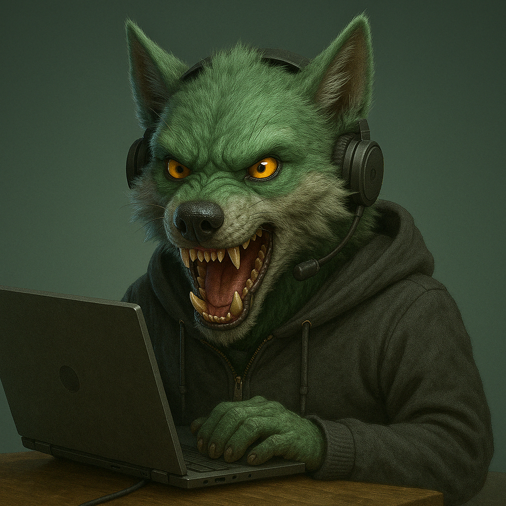 Howling Mad Greenwolf